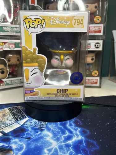 FUNKO POP DISNEY BEAUTY AND THE BEAST CHIP #794 BOXED POP IN THE BOX EXCLUSIVE