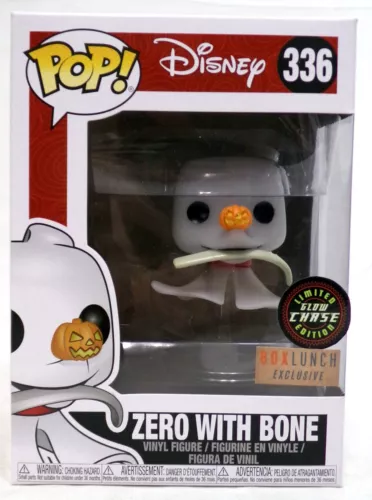 Funko Pop! Disney Nightmare Before Christmas 336 Zero with Bone Glow Chase