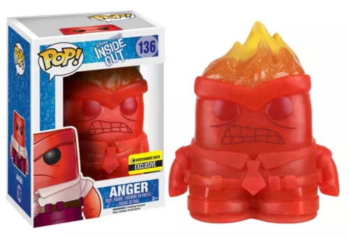 Funko POP! Disney Pixar Inside Out Anger with Flames Glitter #136 Vinyl Figure