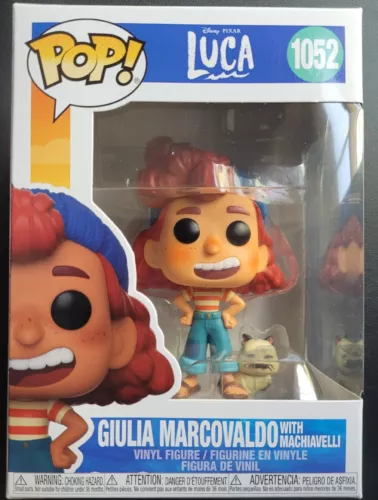 Funko POP Disney Pixar Luca Giulia Marcovaldo with Machiavelli #1052 New