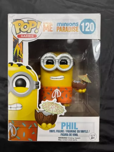 Funko Pop! Dispicable Me Phil Minions Paradise 120 - FREE SHIPPING!