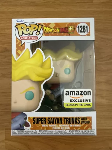 Funko Pop! Dragon Ball - Super Saiyan Trunks with Sword #1281 (Glows) Amazon