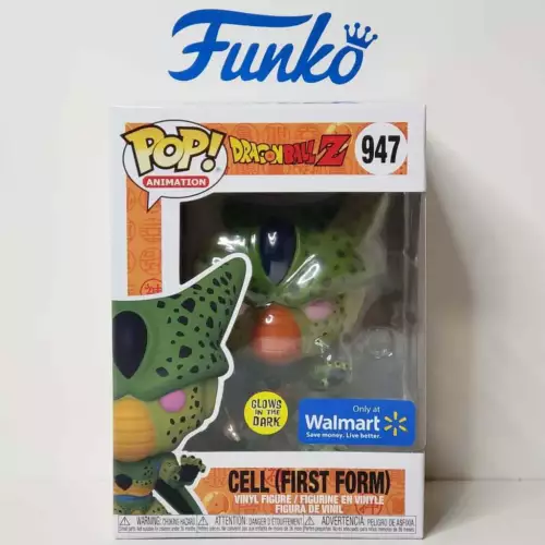 Funko Pop Dragon Ball Z CELL (FIRST FORM) #947 Exclusive Glow in the Dark