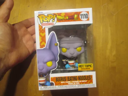 FUNKO POP DRAGON BALL Z SUPER BEERUS ( EATING NOODLES ) # 1110 HOT TOPIC READ