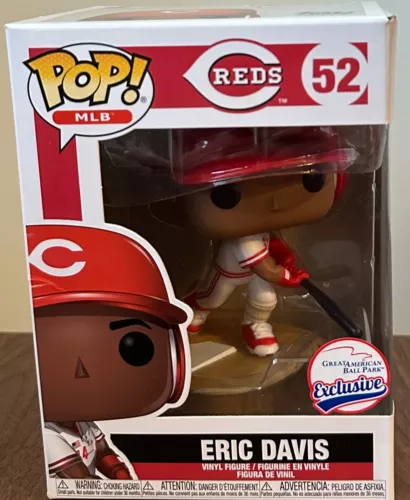 Funko Pop Eric Davis #52 Great American Ball Park Exclusive Vaulted MLB Reds EE