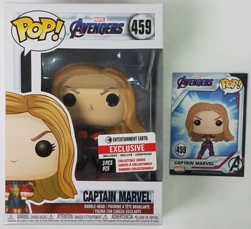 Funko POP EXCLUSIVE Captain Marvel #459 Avengers Endgame Vinyl Figure w/ Card