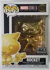 Funko POP EXCLUSIVE Gold Chrome Rocket #420 Guardians of the Galaxy Figure