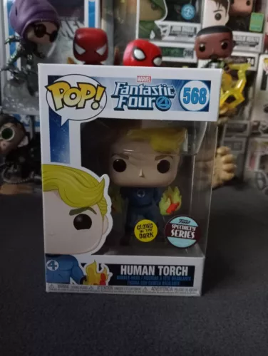 Funko Pop Fantastic Four 568 Human Torch Glow In The Dark Specialty Series