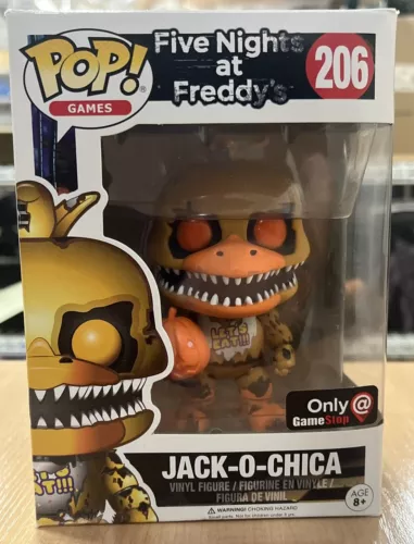 Funko Pop Five Nights at Freddy's Jack-O-Chica #206 Gamestop Exclusive Vaulted $