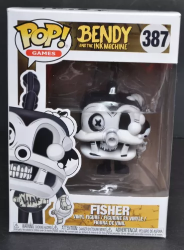 Funko Pop 'Games' FISHER Vinyl Figure #387 Bendy & The Ink Machine NRFB Vaulted