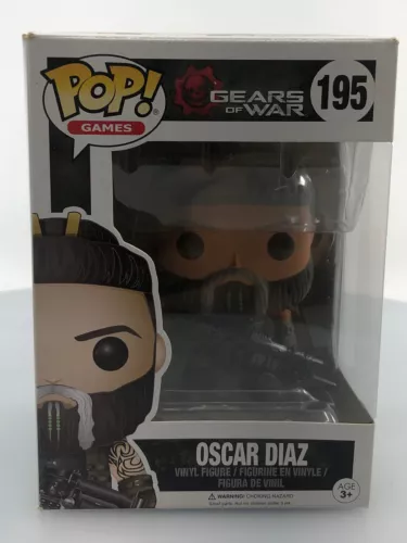 Funko POP! Games Gears of War Oscar Diaz #195 Vinyl Figure DAMAGED BOX SEE PICS