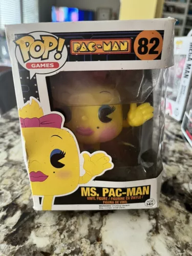 Funko Pop! Games: Ms. Pac-Man Vinyl Figure #82 Miss Retro Video RARE 2016 PacMan