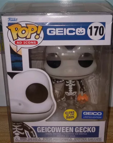 Funko POP! Geicoween Geico Gecko Limited Edition #170 Glow In The Dark HALLOWEEN