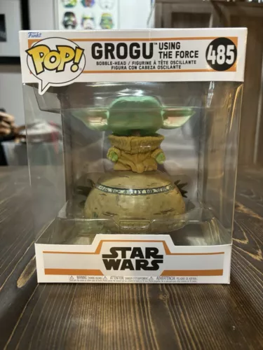 FUNKO POP! GROGU Using The Force #485 NIB MINT From Sealed Case