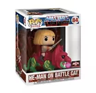 Funko Pop! He-Man on Battle Cat #84 Flocked TargetCon