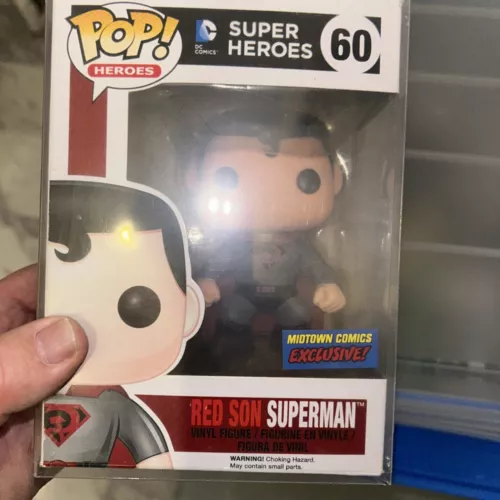 Funko Pop! Heroes #60: DC Comics - Superman (Red Son) - Vaulted! Rare! 🔥