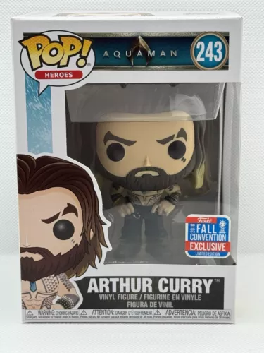 Funko Pop! Heroes Aquaman Arthur Curry #243 2018 Funko Comicon Exclusive