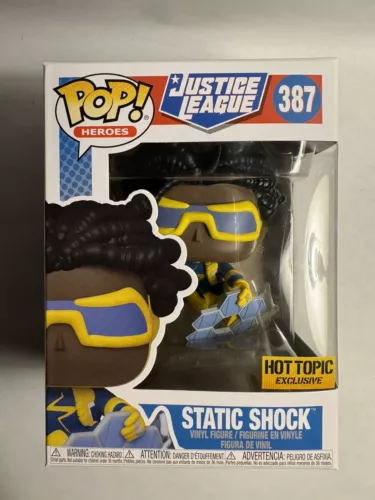 Funko POP! Heroes (DC Comics) Justice League Static Shock #387 Hot Topic Figure