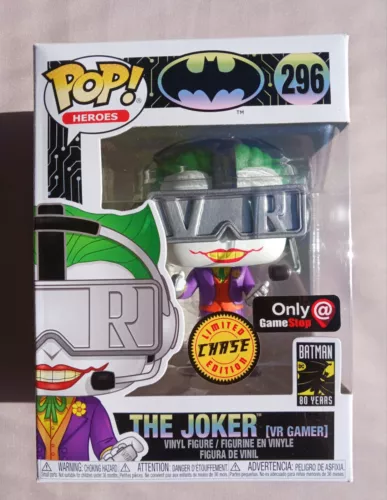 Funko Pop! Heroes: DC Comics The Joker (VR Gamer) #296 Chase Edition GameStop