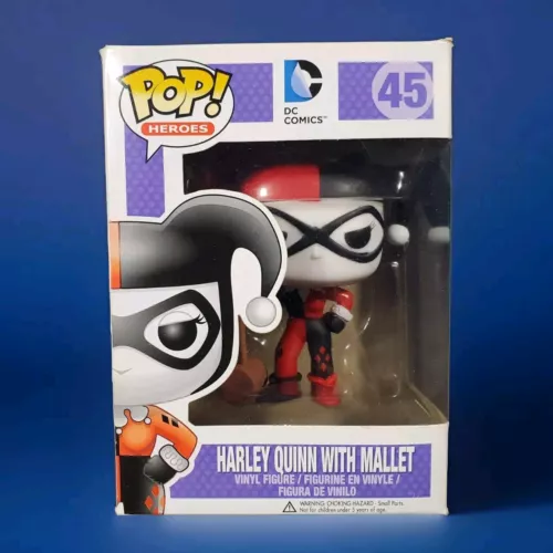 Funko Pop! Heroes DC Super Heroes Harley Quinn with Mallet #45 BOX DAMAGE