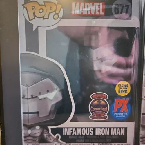 Funko Pop Infamous Iron Man #677 GITD Marvel PX Previews ComicFest Exclusive