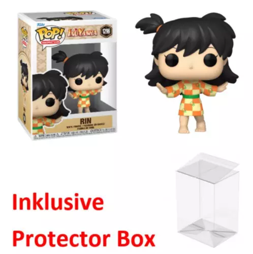 FUNKO POP Inu Yasha #1296 Rin Vinyl Figure NEW Sealed + Protector Box