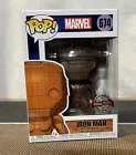 Funko Pop IRON MAN 674 Special Edition Marvel Wood Effect New Protector