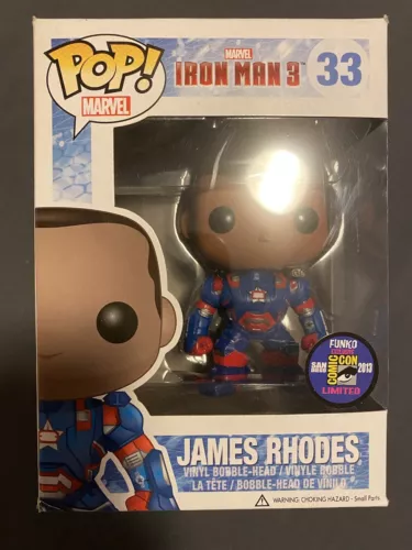 Funko Pop! James Rhodes Unmasked #33 2013 SDCC Limited Edition