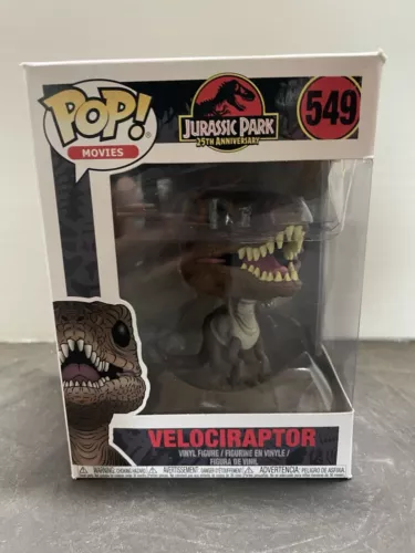 Funko Pop! Jurassic Park 25th Anniversary Velociraptor #549 (black Eyes)