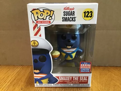 Funko Pop! Kelloggs Sugar Smacks #123 Smaxey The Seal 2021 SDCC With Protector