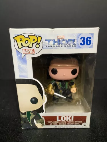 FUNKO POP ! LOKI 36 THOR THE DARK WORLD MARVEL DAMAGED BOX B01