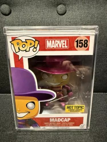 Funko Pop! MADCAP #158 Metallic Marvel Vinyl Figure Hot Topic W/ Protector