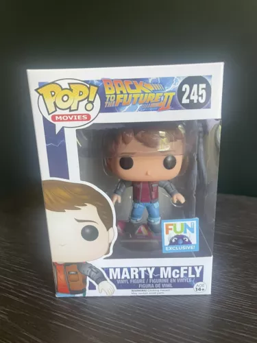 Funko Pop Marty McFly Fun Exclusive Sticker Hoverboard Back To The Future # 245