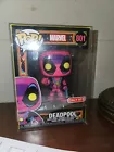 Funko Pop Marvel 801 Deadpool Blacklight Target Exclusive + Protective Soft Case