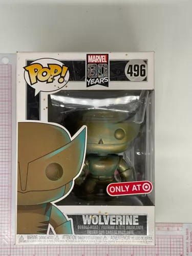 Funko Pop! Marvel 80th Wolverine Patina #496 Vinyl Target NON-MINT BOX A04