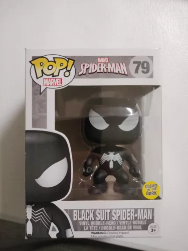 Funko Pop! Marvel Black Suit Spider-Man #79  Glows In The Dark