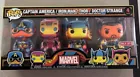 Funko POP! Marvel Blacklight Captain America/Iron Man/Thor/Doctor Strange 4 Pack