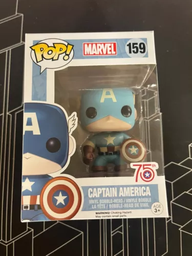 Funko Pop Marvel Captain America with Photon Shield 75th Anniversary #159 Vinyl