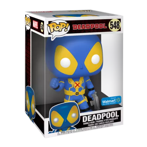 Funko Pop Marvel Comics 10 Inch- Deadpool (X-Men Blue & Yellow) 548 - Walmart Ex