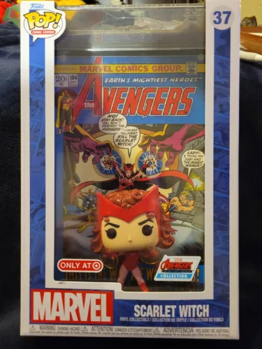 Funko Pop Marvel Comics Cover Scarlet Witch Avengers #37 Pre-owned