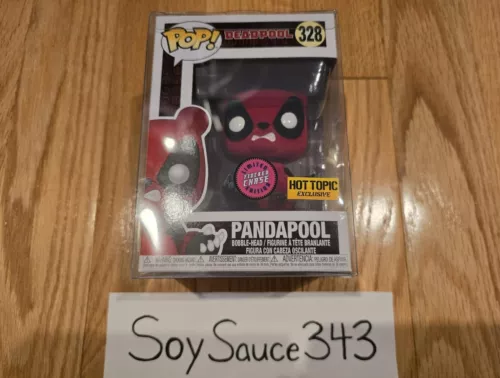 FUNKO POP! MARVEL DEADPOOL PANDAPOOL FLOCKED CHASE LIMTIED EDITION #328