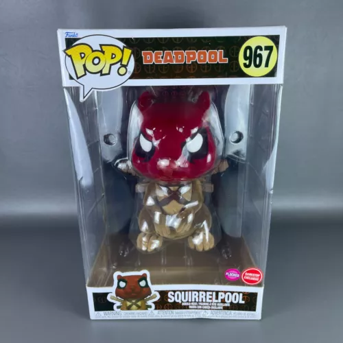 Funko Pop! Marvel Deadpool Squirrelpool #967 Bobble Head Flocked GameStop *READ*