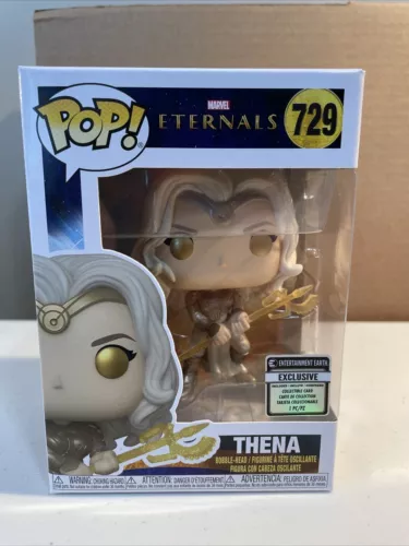 Funko Pop Marvel Eternals Thena with Collectible Card #729 EE Exclusive NIB cZ