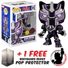 FUNKO POP MARVEL MECH BLACK PANTHER GLOW #830 EXCLUSIVE + POP PROTECTOR