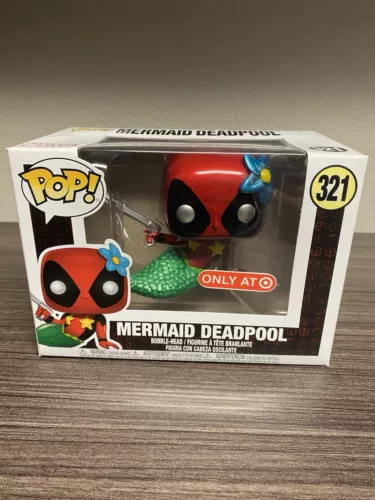 Funko Pop Marvel Mermaid Deadpool Metallic 321 Target Exclusive