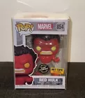 Funko Pop! Marvel Red Hulk #854 Limited Ed GITD Chase Hot Topic Excl W/Protector