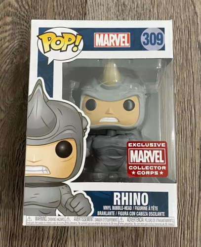 Funko Pop! Marvel - Rhino #309 Collector Corps Exclusive w/ Protector