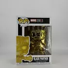 Funko Pop Marvel Studios Gold Chrome Black Panther #383 W/Protector