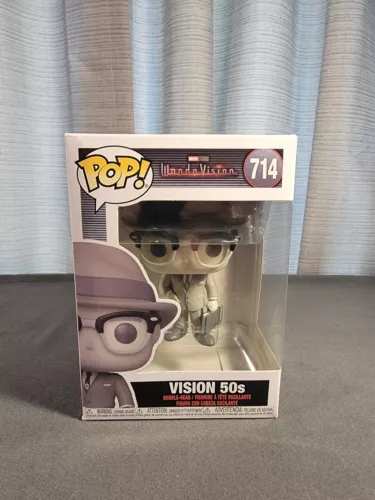 Funko Pop! Marvel WandaVision - 50's Vision (Black & White) #714 +Protector