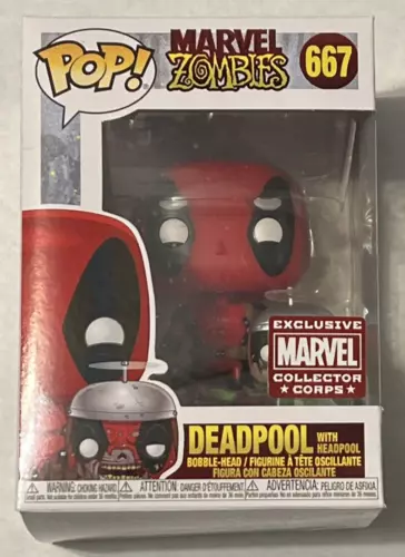 Funko Pop! Marvel Zombies 667 Deadpool with HeadPool Collector Corps Exclusive